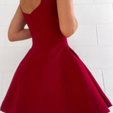 Square Neck Fit and Flare Mini Dress – Elegant Party Dress