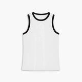 Sleeveless Contrast Trim Knit Tank Top