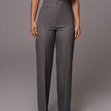 High Waist Tailored Wide Leg Trousers for Elegant Everyday Wear