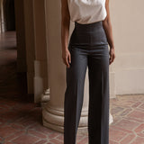 High Waist Tailored Wide Leg Trousers for Elegant Everyday Wear