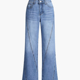 High Waist Wide Leg Denim Jeans for Effortless Street Style
