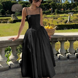 Strapless Pleated Maxi Dress – Elegant Flowy Summer Gown