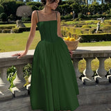 Strapless Pleated Maxi Dress – Elegant Flowy Summer Gown