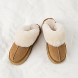 Plush Fleece Lined Slip-On Slippers for Cosy Indoor Comfort