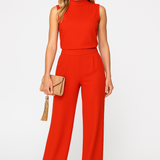 Sleeveless Wide-Leg Jumpsuit