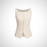 Amysaint | Classy Button Front Sleeveless Tank Top