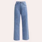 High-Waisted Straight Leg Jeans – Dark Blue Denim | Women's Classic Fit