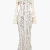 Off Shoulder Lace Maxi Dress – Elegant Mermaid Wedding Gown