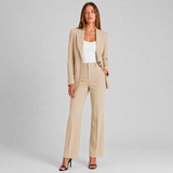 Tailored Peak Lapel Blazer and Trouser Two-Piece Set