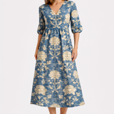 Conny Printed Breathable Flattering Midi Dress