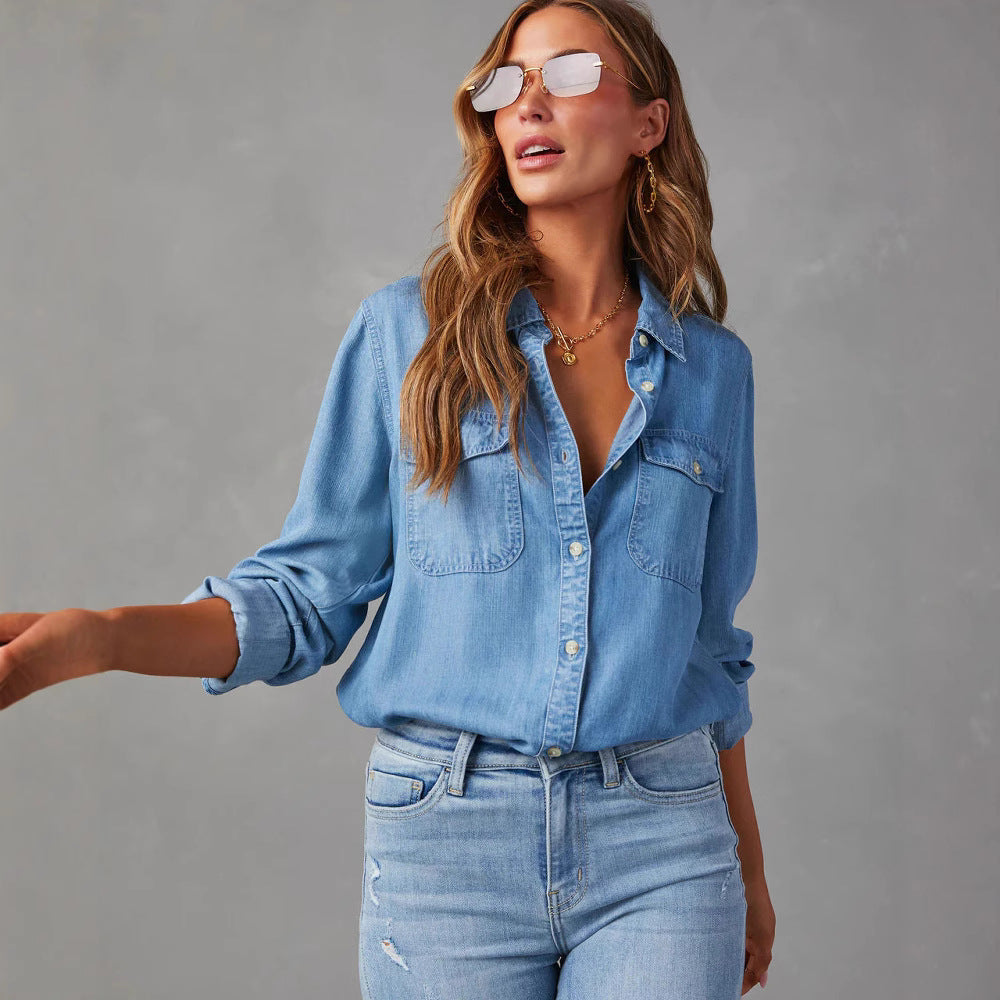 Classic Denim Button Shirt for Effortless Casual Style