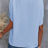 V Neck Relaxed Blouse for Effortless Everyday Style