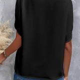V Neck Relaxed Blouse for Effortless Everyday Style