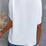 V Neck Relaxed Blouse for Effortless Everyday Style