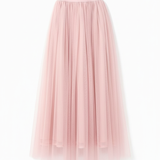Women's High Waisted Midi Skirt - Soft Layered Tulle Style