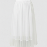 Women's High Waisted Midi Skirt - Soft Layered Tulle Style