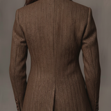 Women's Herringbone Printed Panel Blazer
