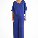 Serena | Women's Sleeve Top and Wide Leg Trousers Two Piece Set