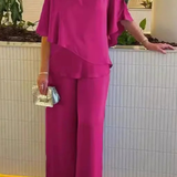 Serena | Women's Sleeve Top and Wide Leg Trousers Two Piece Set