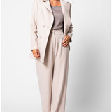 Beige Wide Leg Pants