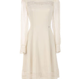 Ivory Lace A-Line Dress