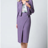 Purple Cropped Zip Blazer
