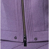 Purple Cropped Zip Blazer