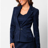 Navy Tailored Jacquard Blazer