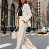 Ivory Pearl Detail Blazer