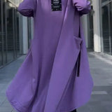 Ladies Oversized Longline Hoodie