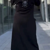 Ladies Oversized Longline Hoodie
