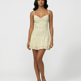 Amysaint Floral Chiffon Mini Dress