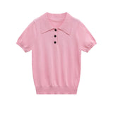 Classic Short Sleeve Knit Polo Top – Soft Slim Fit Shirt