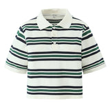 Striped Short Sleeve Polo Shirt – Relaxed Fit Casual Top