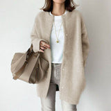 Minimalist Longline Button Cardigan