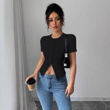 Amysaint | Relaxed Summer Short Sleeve Buttoned Top