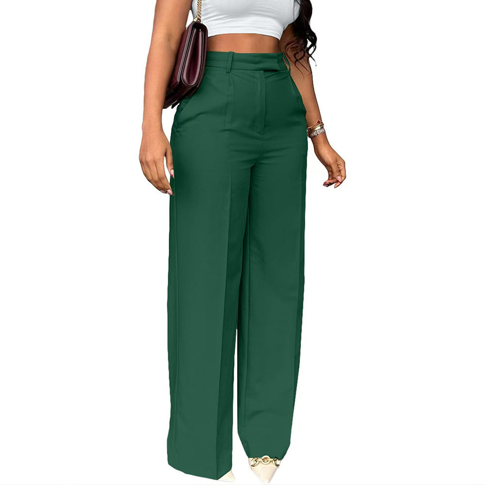 High Waist Tailored Wide Leg Trousers for Elegant Everyday Wear