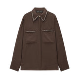 Utility Pocket Shirt – Structured Long Sleeve Button Top