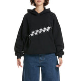 Red Star Embroidered Oversized Hoodie
