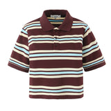 Striped Short Sleeve Polo Shirt – Relaxed Fit Casual Top