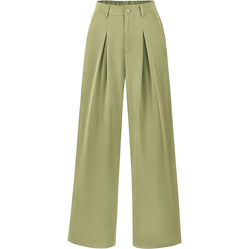 High Waist Pleated Wide Leg Trousers for Effortless Chic Style
