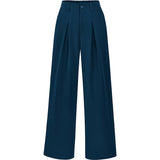 High Waist Pleated Wide Leg Trousers for Effortless Chic Style