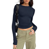 Amysaint | Casual Long Sleeve Round Neck Top