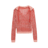 Cropped Knit Hoodie – Lightweight Relaxed Fit Pullover