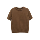Short Sleeve Knit Sweater – Soft Relaxed Fit Pullover