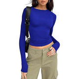 Amysaint | Casual Long Sleeve Round Neck Top