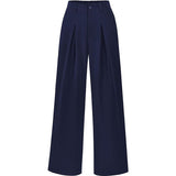 High Waist Pleated Wide Leg Trousers for Effortless Chic Style