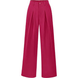High Waist Pleated Wide Leg Trousers for Effortless Chic Style