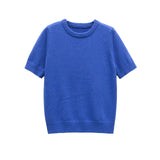 Short Sleeve Knit Sweater – Soft Relaxed Fit Pullover