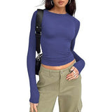 Amysaint | Casual Long Sleeve Round Neck Top